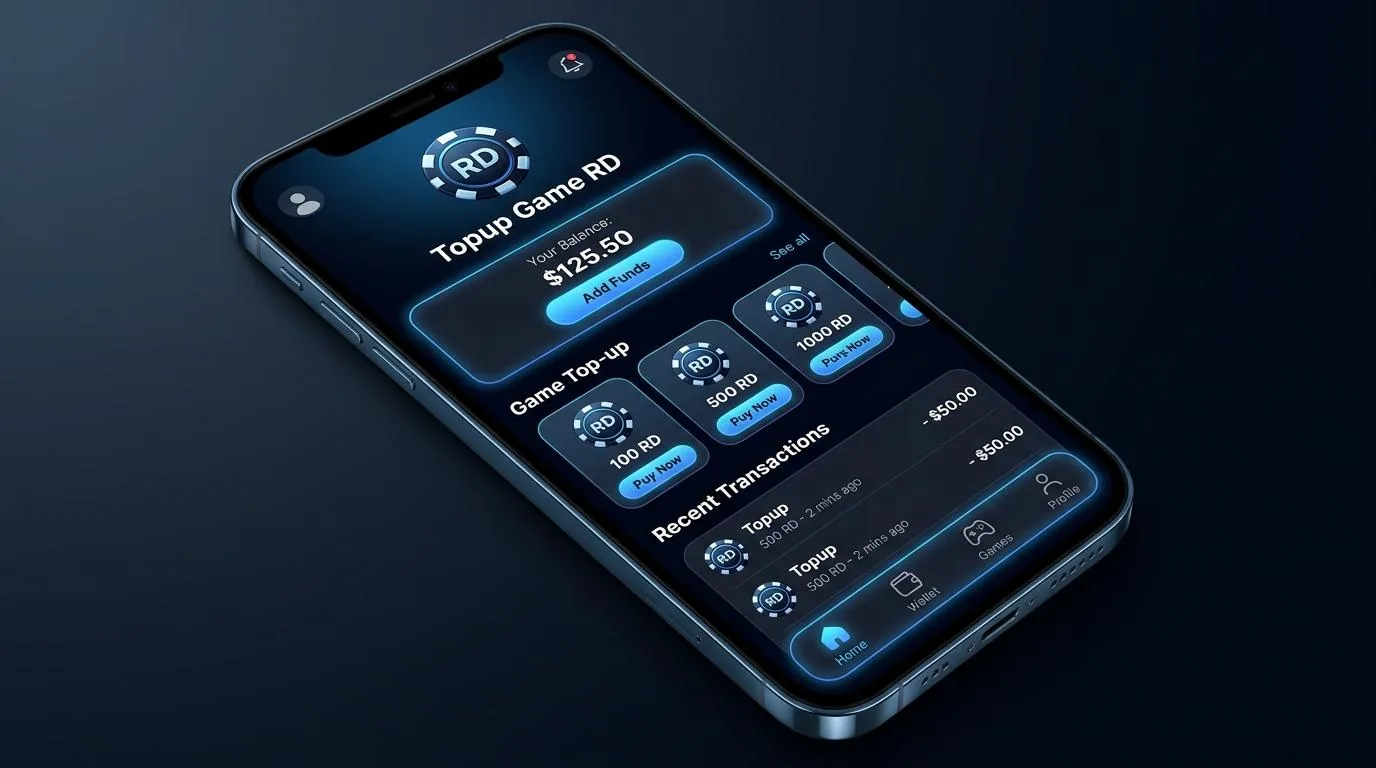Screenshot topup game RD di Royal Dream Store Nusantara — chip & koin emas